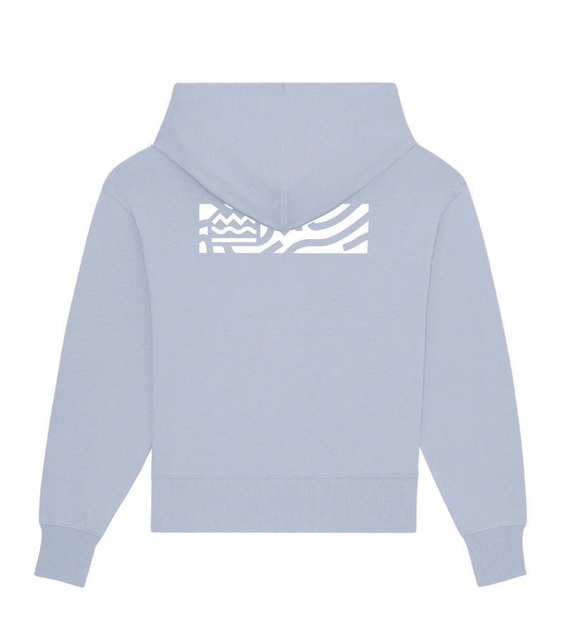 The Contour Oversized Hoodie - Serene Blue